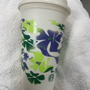 FREE with any purchase NEW Starbucks Eco-Friendly Cup with Green and Purple